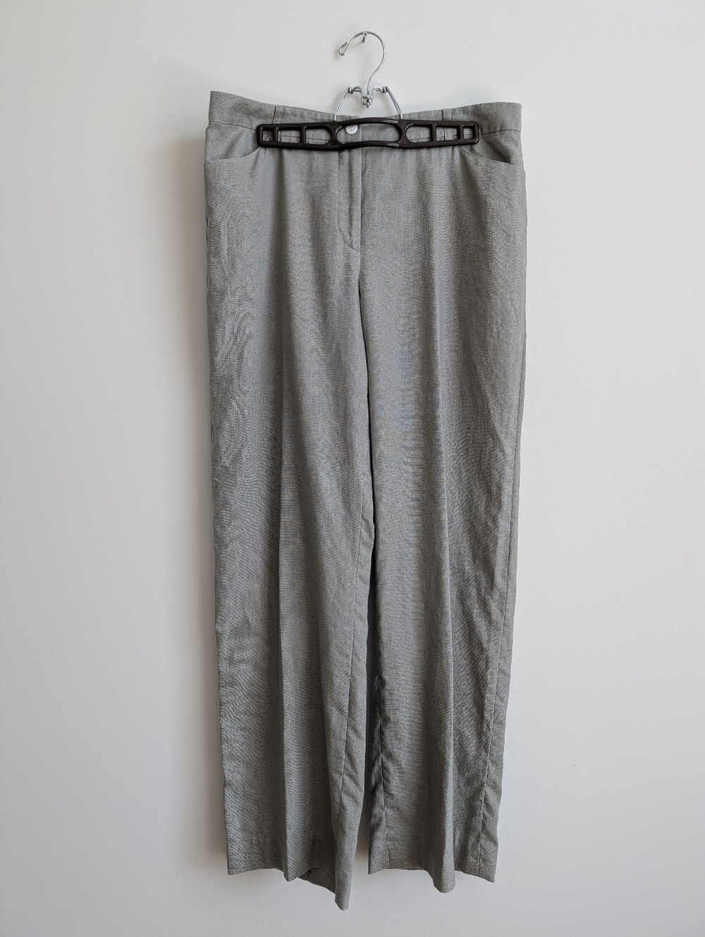 100% Linen Size 10 Grey Trousers Pants Spanner
